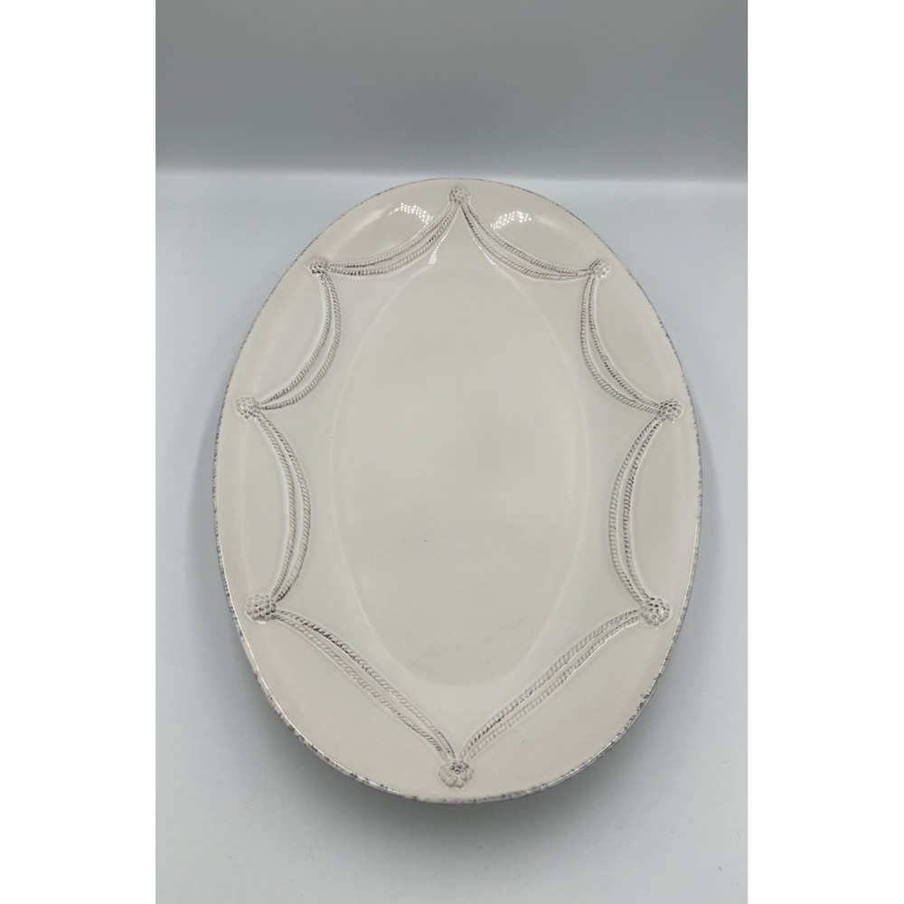 NEW Juliska Berry & Thread Large Oval Platter 17.5" Whitewash Serving Dish
